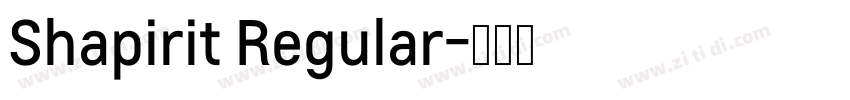 Shapirit Regular字体转换